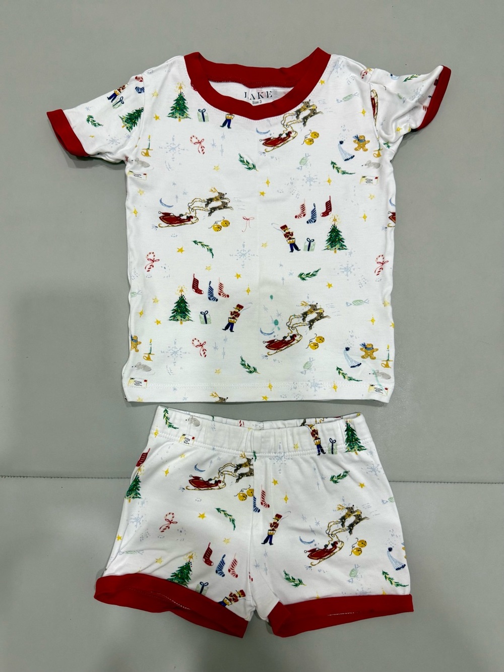 LAKE Kids Shorts Set in Night Before Christmas